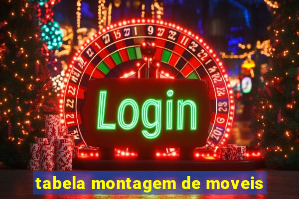 tabela montagem de moveis